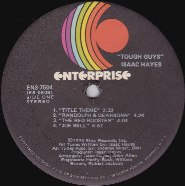 Isaac Hayes ~ Tough Guys (Music From The Soundtrack Of The Paramount Release 'Three Tough Guys') (Vinyl) - Djungel & Jazz