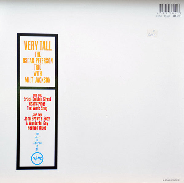 The Oscar Peterson Trio With Milt Jackson ~ Very Tall (Vinyl) - Djungel & Jazz