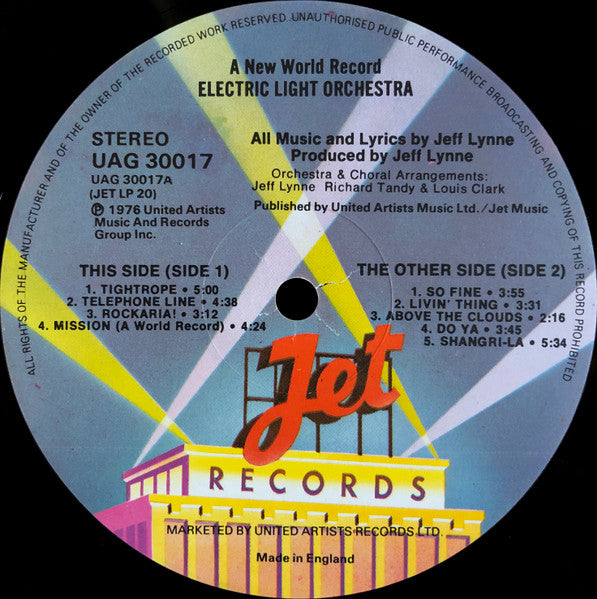 Electric Light Orchestra ~ A New World Record (Vinyl) - Djungel & Jazz
