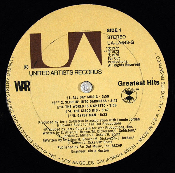 War : Greatest Hits (LP, Comp, Al)