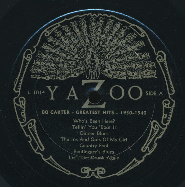Bo Carter ~ Greatest Hits 1930-1940 (Vinyl) - Djungel & Jazz