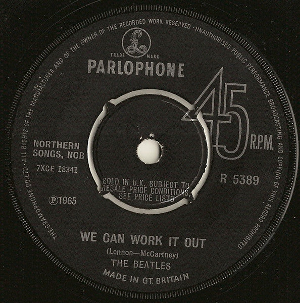 The Beatles ~ We Can Work It Out / Day Tripper (Vinyl) - Djungel & Jazz