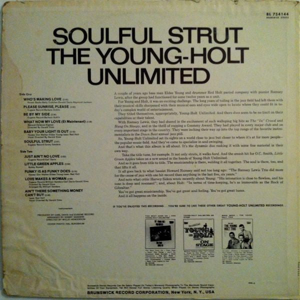 Young Holt Unlimited ~ Soulful Strut (Vinyl) - Djungel & Jazz