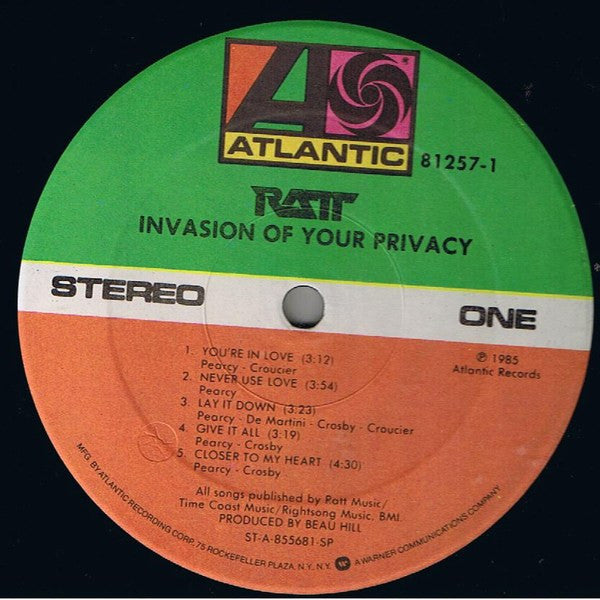 Ratt ~ Invasion Of Your Privacy (Vinyl) - Djungel & Jazz