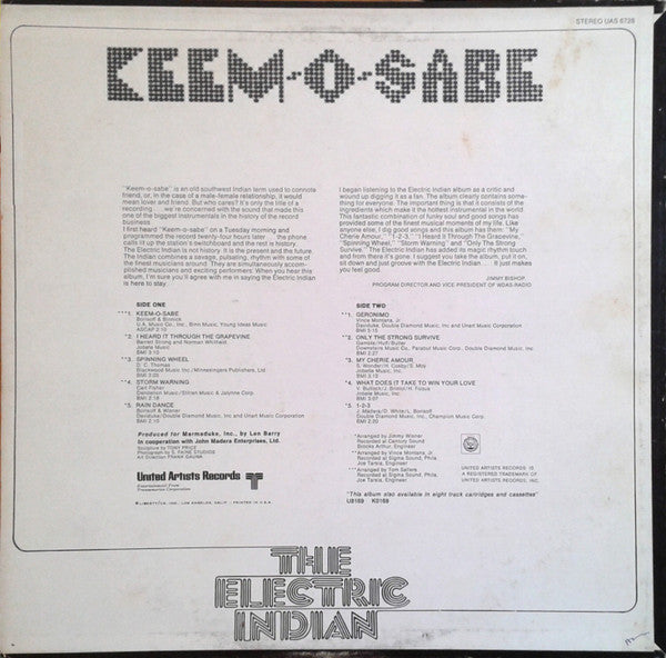 The Electric Indian ~ Keem-O-Sabe (Vinyl) - Djungel & Jazz