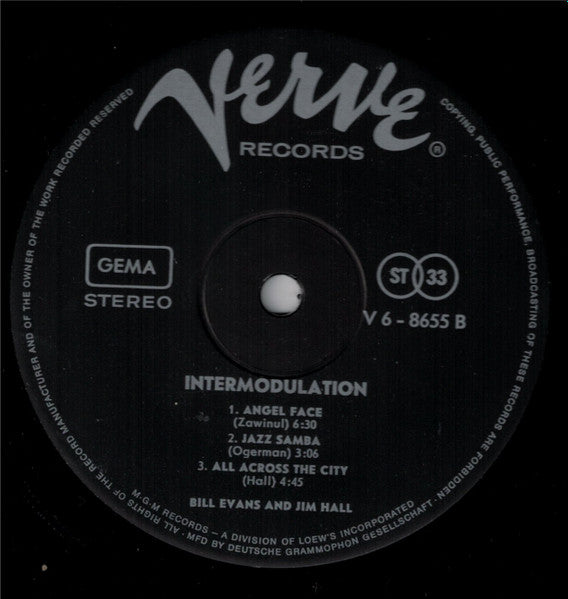 Bill Evans / Jim Hall ~ Intermodulation (Vinyl) - Djungel & Jazz