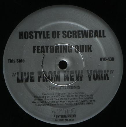 Hostyle (3) / Godfather Don : Live From New York / 3 The Hard Way (12")