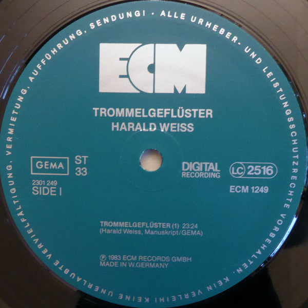 Harald Weiss : Trommelgeflüster (LP, Album, Dig)