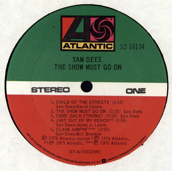 Sam Dees : The Show Must Go On (LP, Album, Ric)