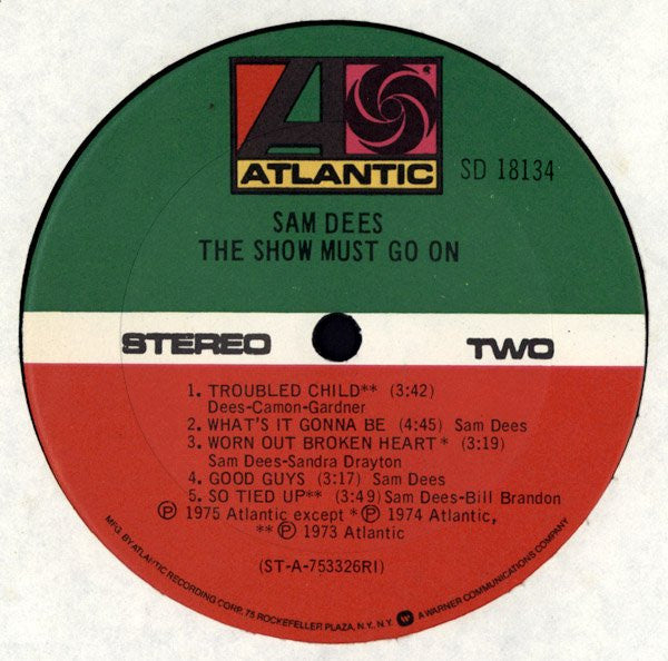 Sam Dees : The Show Must Go On (LP, Album, Ric)