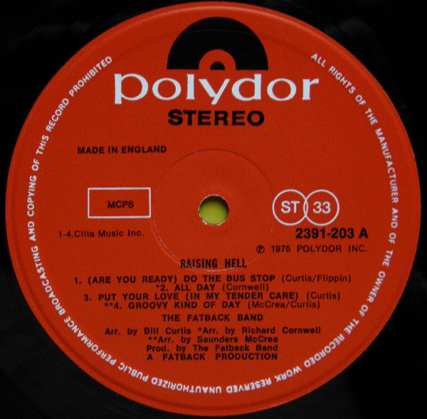 The Fatback Band ~ Raising Hell (Vinyl) - Djungel & Jazz