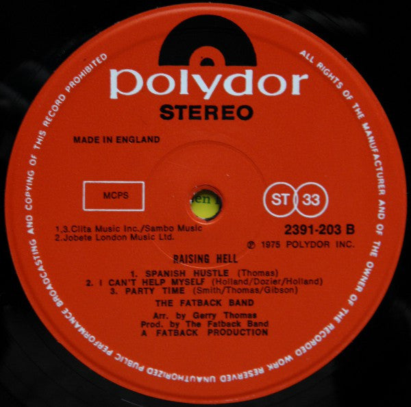 The Fatback Band ~ Raising Hell (Vinyl) - Djungel & Jazz
