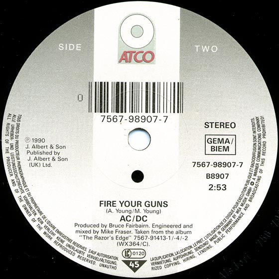 AC/DC : Thunderstruck (7", Single)
