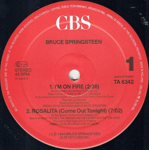 Bruce Springsteen ~ I'm On Fire / Born In The USA (Vinyl) - Djungel & Jazz
