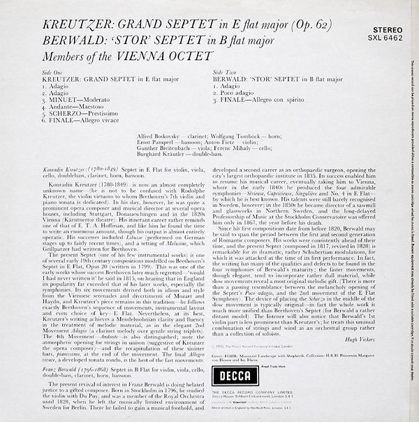 Kreutzer / Berwald, Members Of The Vienna Octet ~ Grand Septet / 'Stor' Septet (Vinyl) - Djungel & Jazz
