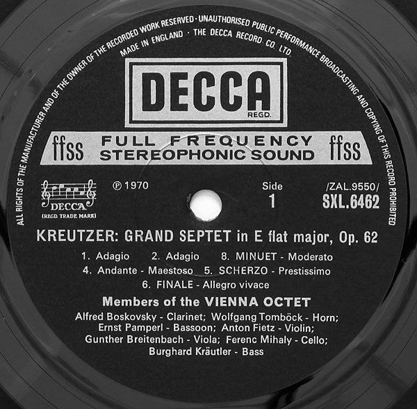 Kreutzer / Berwald, Members Of The Vienna Octet ~ Grand Septet / 'Stor' Septet (Vinyl) - Djungel & Jazz