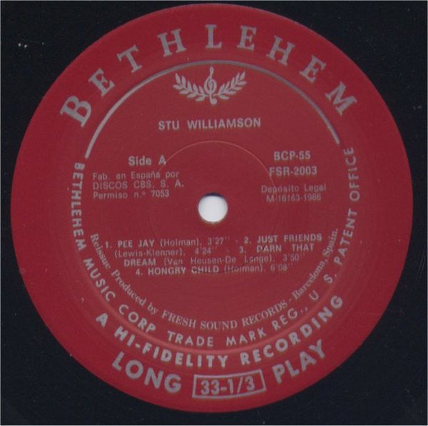 Stu Williamson ~ Stu Williamson (Vinyl) - Djungel & Jazz
