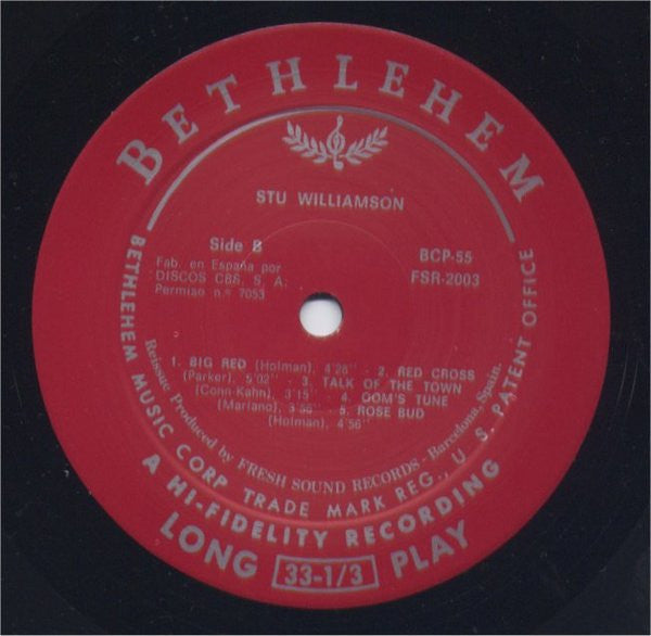 Stu Williamson ~ Stu Williamson (Vinyl) - Djungel & Jazz