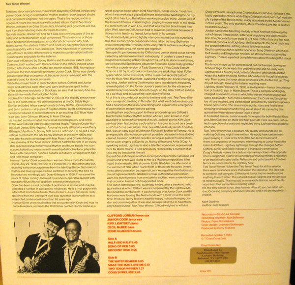 Clifford Jordan Quintet Featuring Junior Cook ~ Two Tenor Winner (Vinyl) - Djungel & Jazz