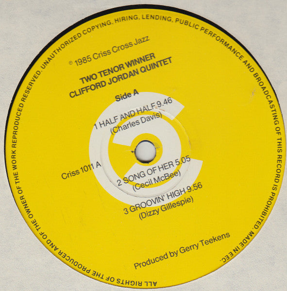 Clifford Jordan Quintet Featuring Junior Cook ~ Two Tenor Winner (Vinyl) - Djungel & Jazz
