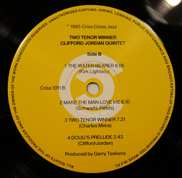 Clifford Jordan Quintet Featuring Junior Cook ~ Two Tenor Winner (Vinyl) - Djungel & Jazz