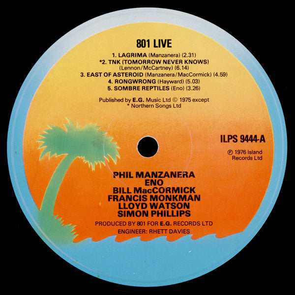 801 ~ 801 Live (Vinyl) - Djungel & Jazz