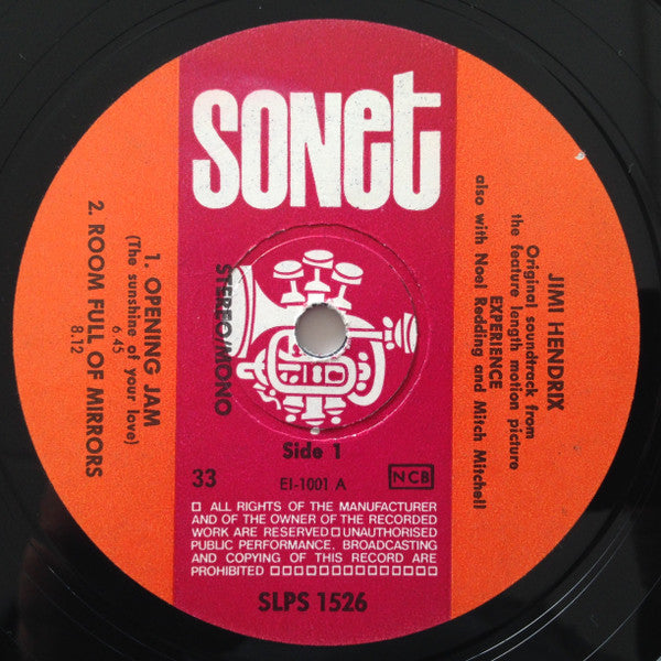 Jimi Hendrix : "Experience" - Original Sound Track From The Feature Length Motion Picture (LP, Album)