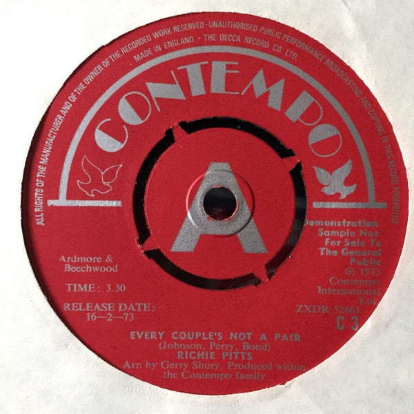 Richie Pitts ~ Every Couple's Not A Pair (Vinyl) - Djungel & Jazz