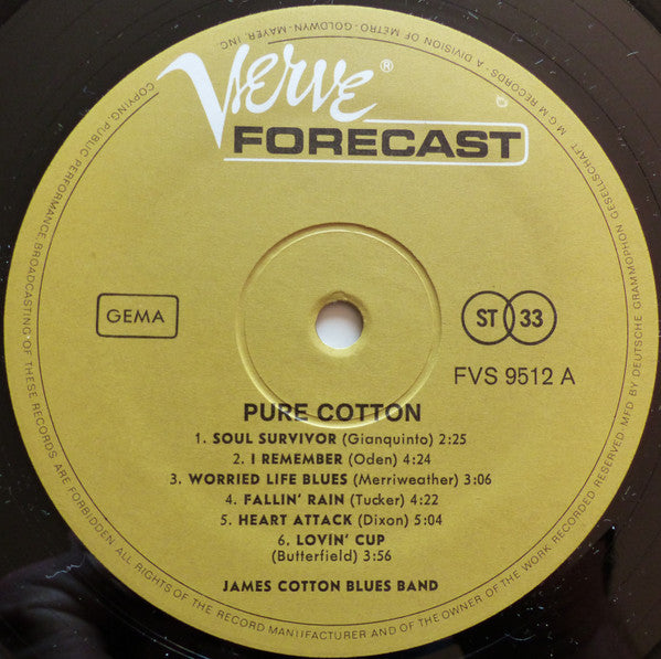 The James Cotton Blues Band : Pure Cotton (LP, Album)