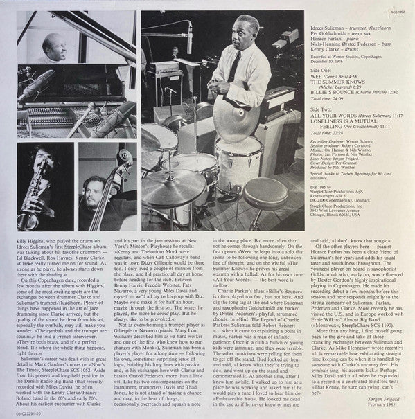 Idrees Sulieman Quintet ~ Bird's Grass (Vinyl) - Djungel & Jazz