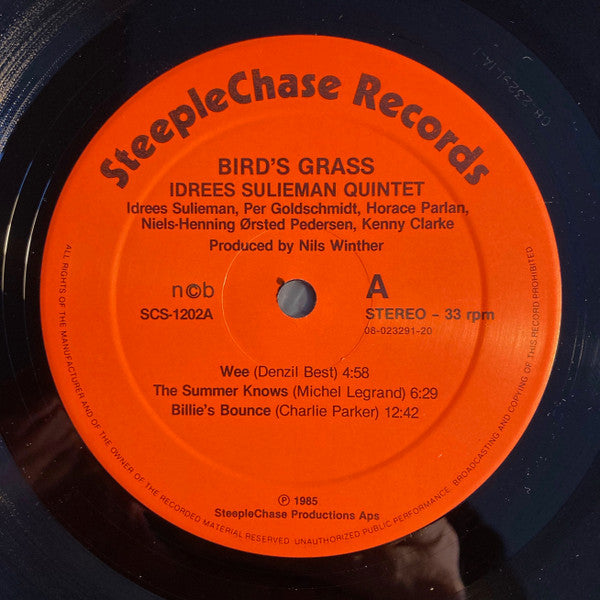 Idrees Sulieman Quintet ~ Bird's Grass (Vinyl) - Djungel & Jazz