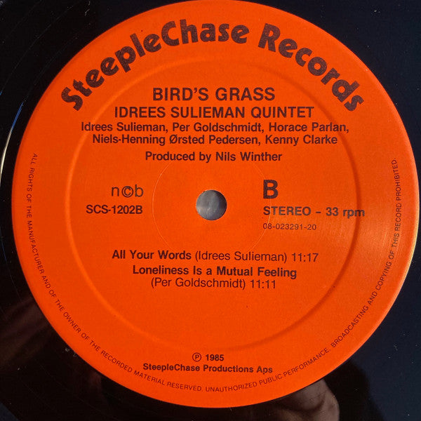 Idrees Sulieman Quintet ~ Bird's Grass (Vinyl) - Djungel & Jazz