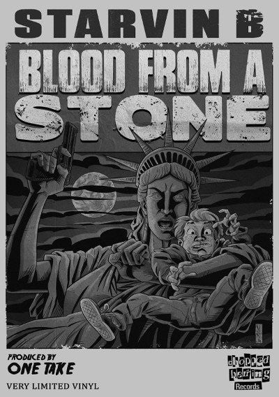 Starvin B : Blood From A Stone EP (12", EP, Ltd)