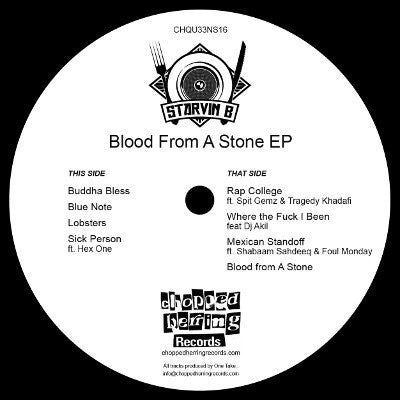 Starvin B : Blood From A Stone EP (12", EP, Ltd)