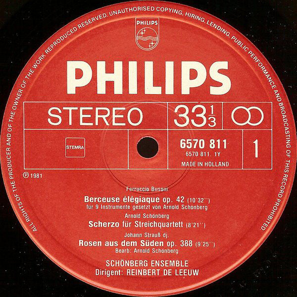 Arnold Schönberg, Schönberg Ensemble, Reinbert De Leeuw ~ „Wien, Wien, Nur Du Allein..." (Vinyl) - Djungel & Jazz