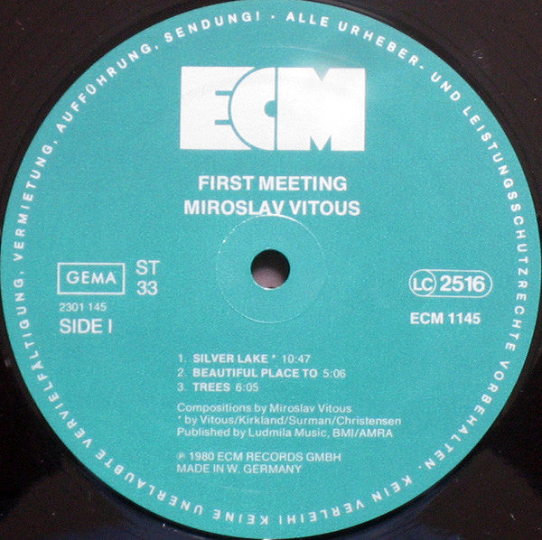 Miroslav Vitous ~ First Meeting (Vinyl) - Djungel & Jazz