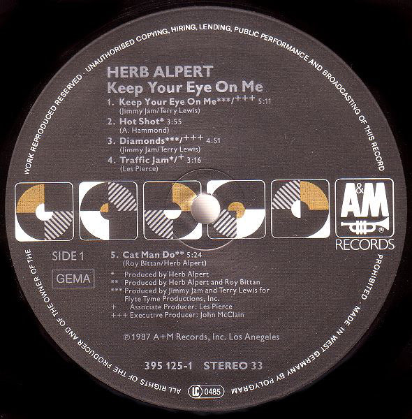 Herb Alpert ~ Keep Your Eye On Me (Vinyl) - Djungel & Jazz