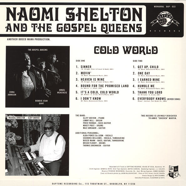 Naomi Shelton And The Gospel Queens ~ Cold World (Vinyl) - Djungel & Jazz