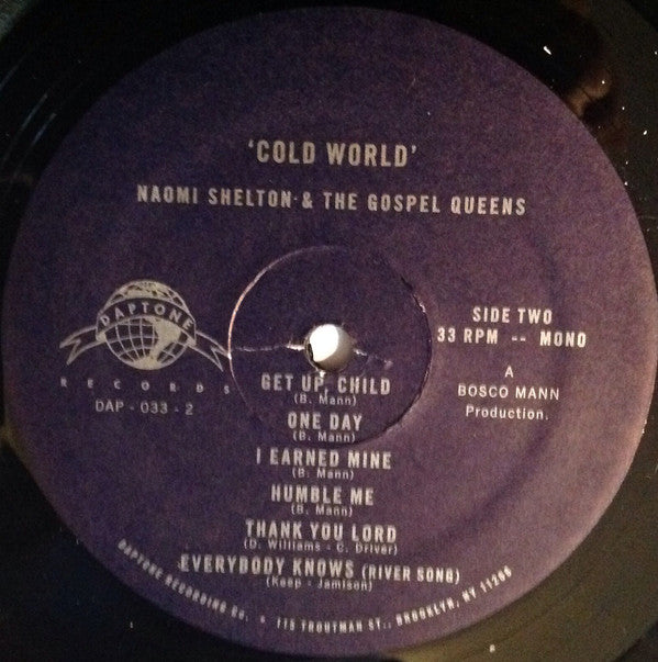 Naomi Shelton And The Gospel Queens ~ Cold World (Vinyl) - Djungel & Jazz