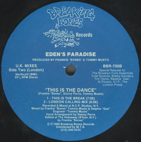 Eden's Paradise : This Is The Dance (12")