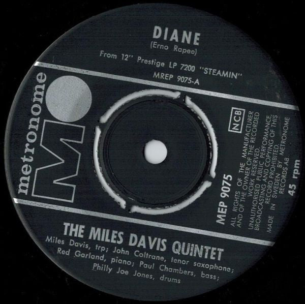 The Miles Davis Quintet ~ Steamin' With The Miles Davis Quintet (Vinyl) - Djungel & Jazz