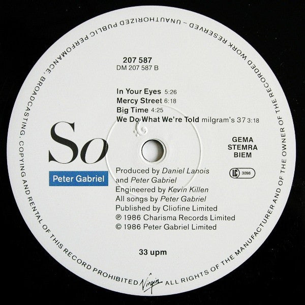 Peter Gabriel ~ So (Vinyl) - Djungel & Jazz