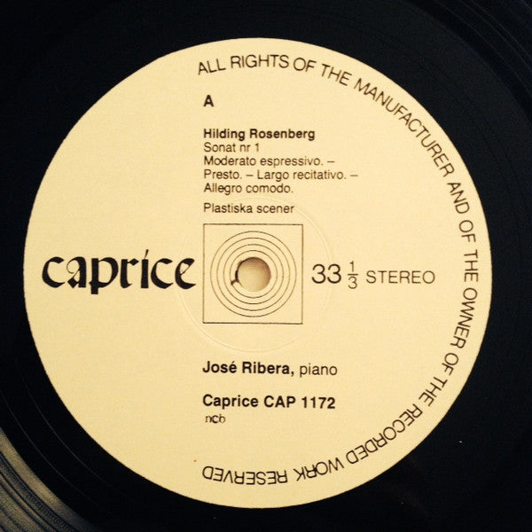 José Ribera ~ José Ribera, Piano (Vinyl) - Djungel & Jazz