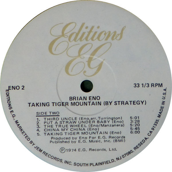 Brian Eno ~ Taking Tiger Mountain (By Strategy) (Vinyl) - Djungel & Jazz