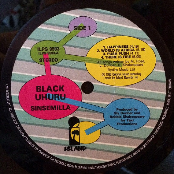Black Uhuru : Sinsemilla (LP, Album)