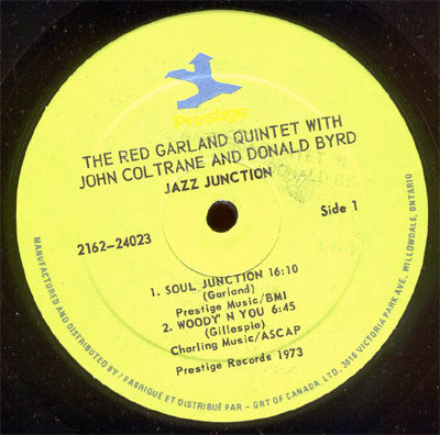 The Red Garland Quintet Featuring John Coltrane And Donald Byrd : Jazz Junction (2xLP, Comp, RM)