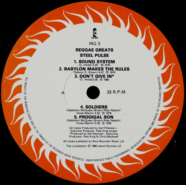 Steel Pulse : Reggae Greats (LP, Comp)