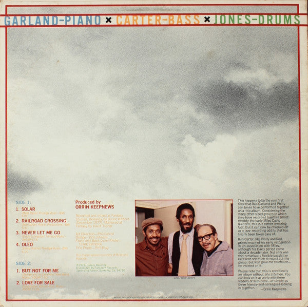 Red Garland / Ron Carter / Philly Joe Jones ~ Crossings (Vinyl) - Djungel & Jazz