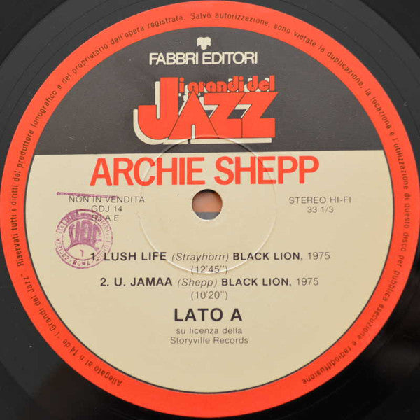 Archie Shepp ~ Archie Shepp (Vinyl) - Djungel & Jazz