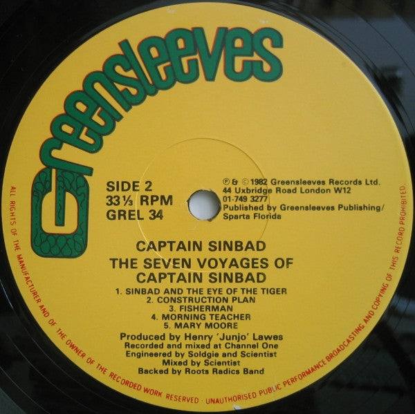 Captain Sinbad ~ The Seven Voyages Of Captain Sinbad (Vinyl) - Djungel & Jazz